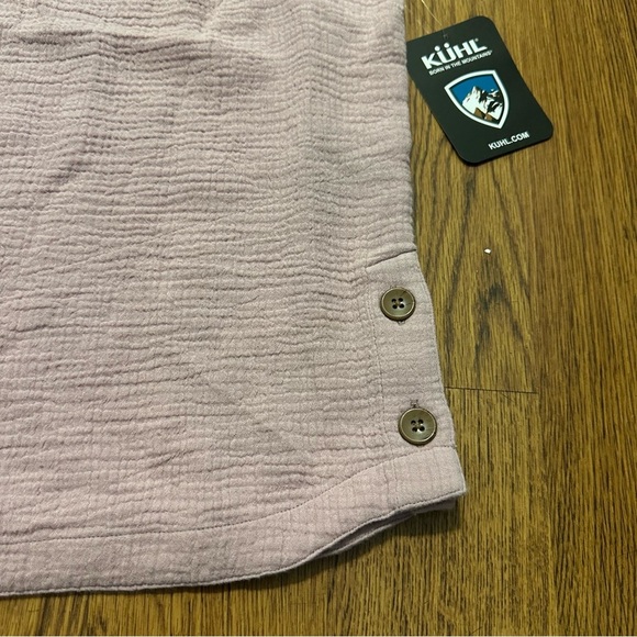 Kuhl Women's Mauve Tank Top Button Klover Tank Lilac Breeze Small NWT sleeveless - Picture 3 of 9